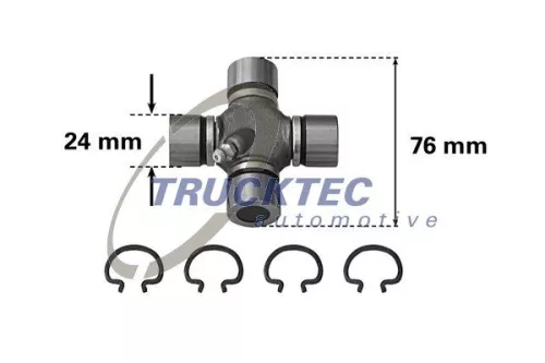 TRUCKTEC AUTOMOTIVE Gelenk, Längswelle (02.34.017)